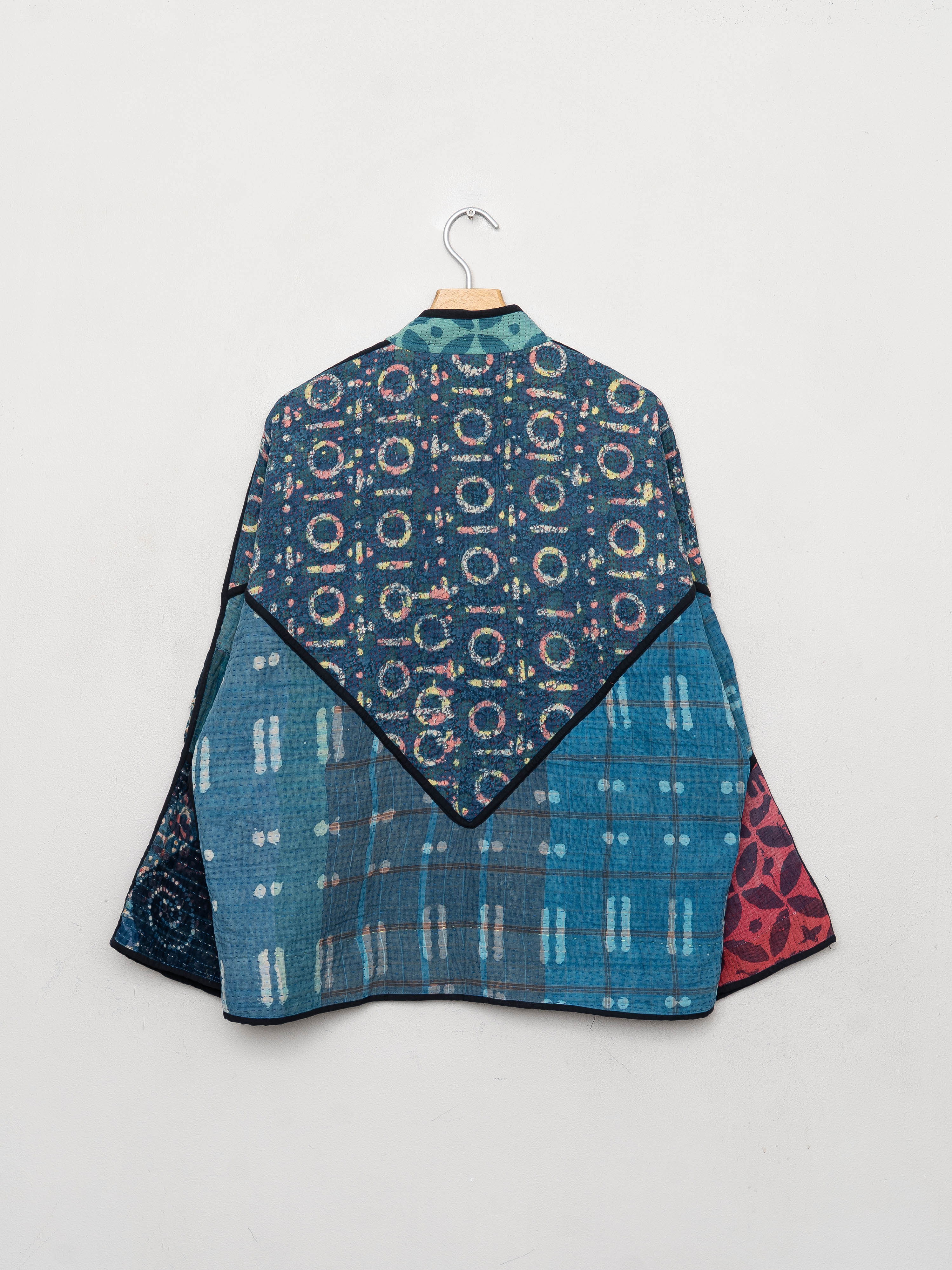 The Ladhiya Quilted Indigo Kantha Jacket