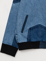 The Veda Denim Bomber Jacket - Medium