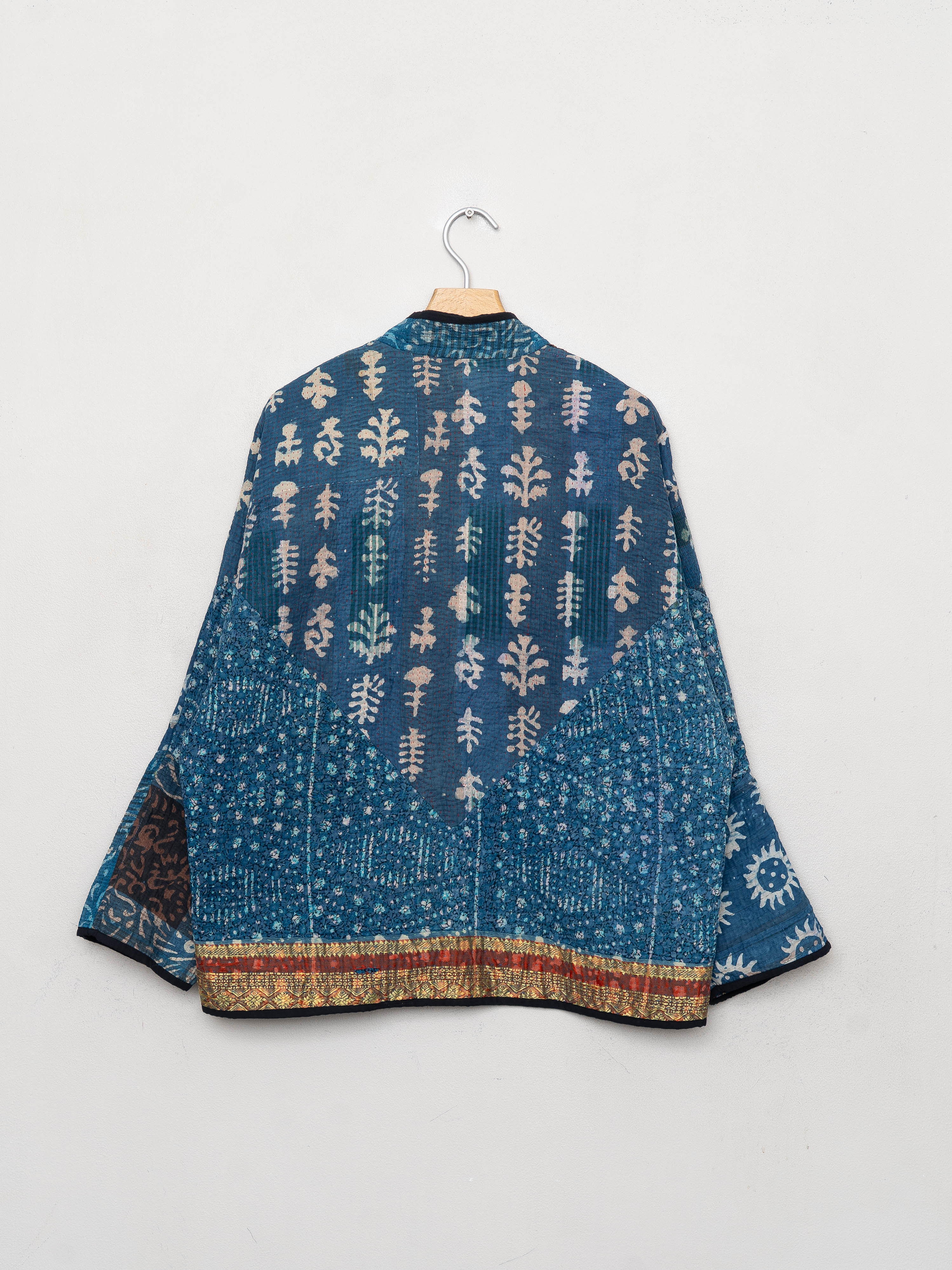 The Ladhiya Quilted Indigo Kantha Jacket