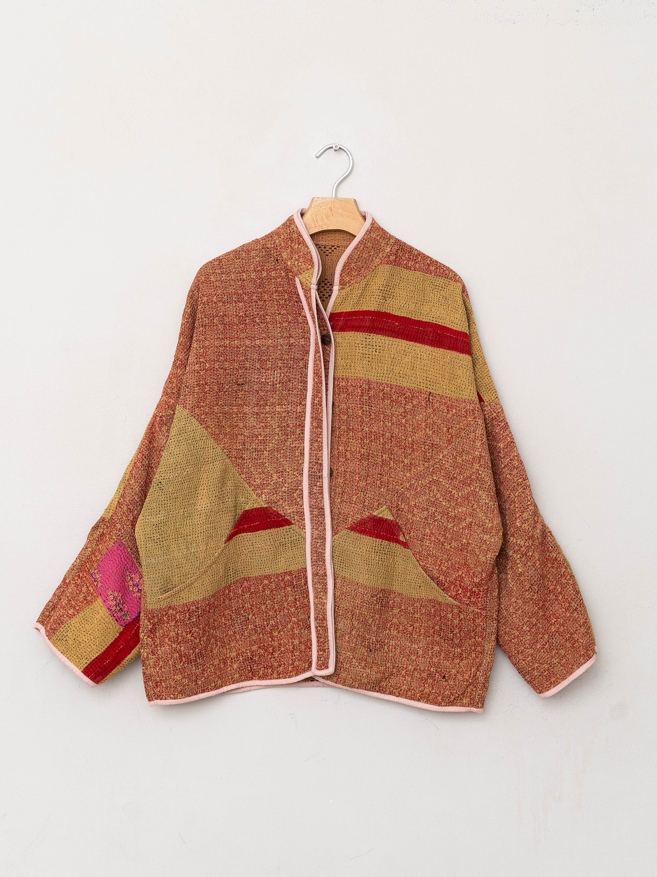 The Ladhiya Quilted Patchwork Kantha Jacket