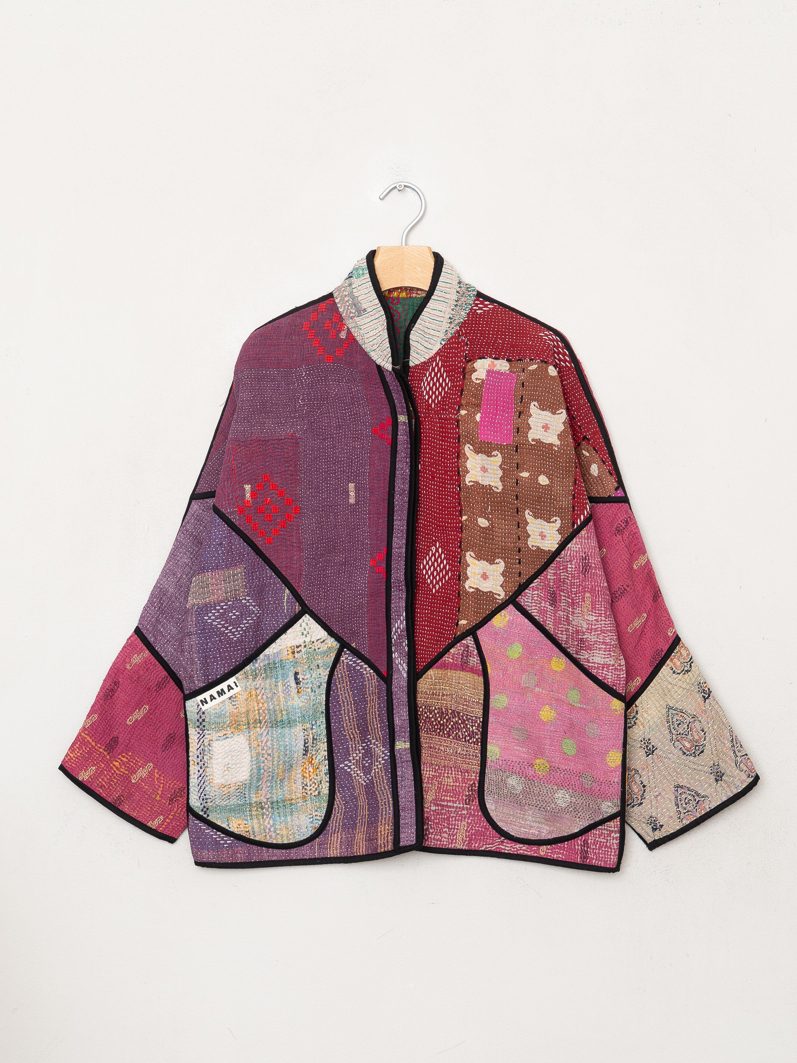 The Ladhiya Quilted Patchwork Kantha Jacket