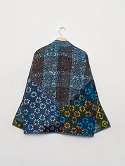 The Ladhiya Quilted Indigo Kantha Jacket