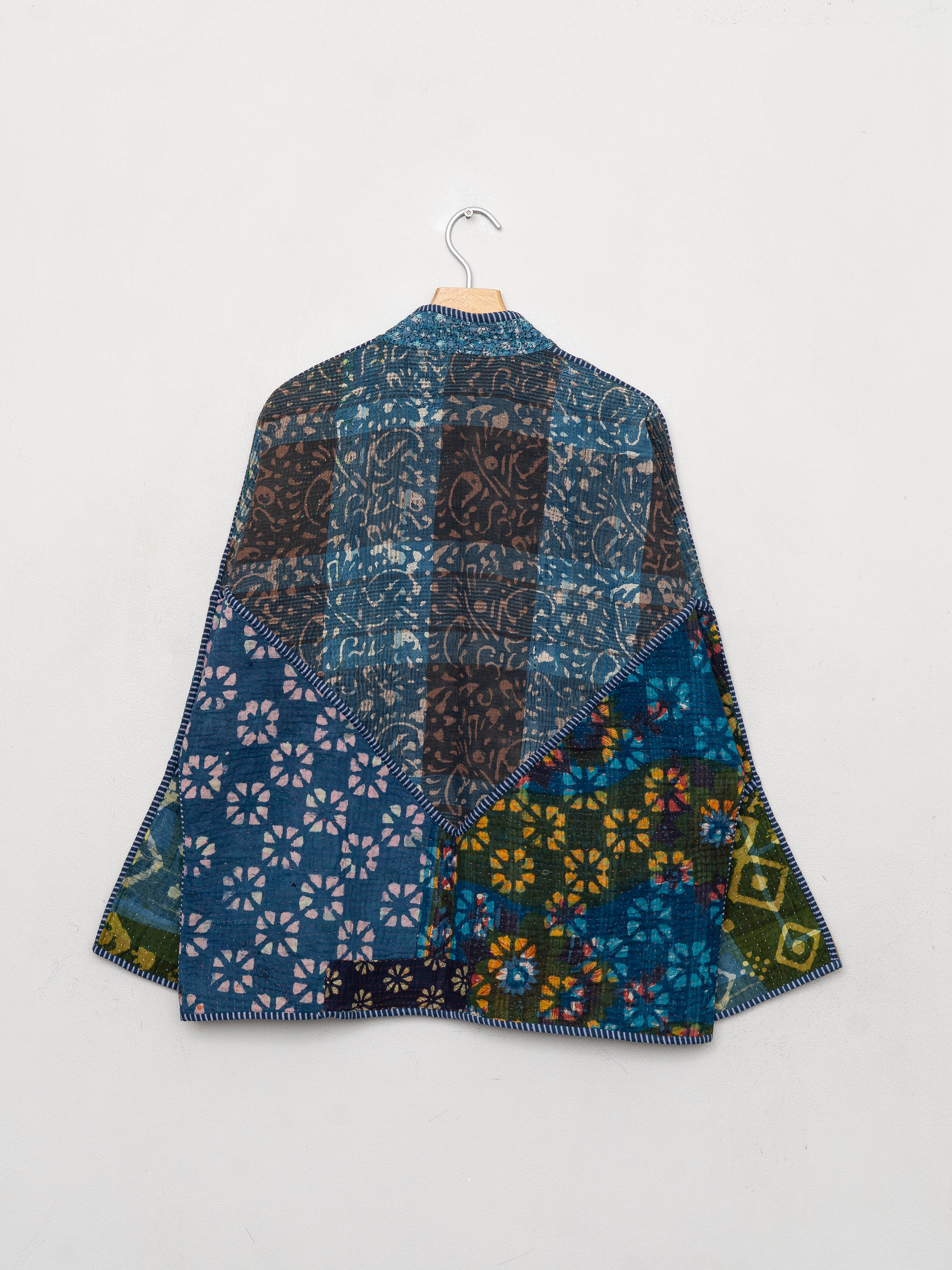 The Ladhiya Quilted Indigo Kantha Jacket