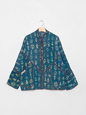 The Ladhiya Quilted Indigo Kantha Jacket