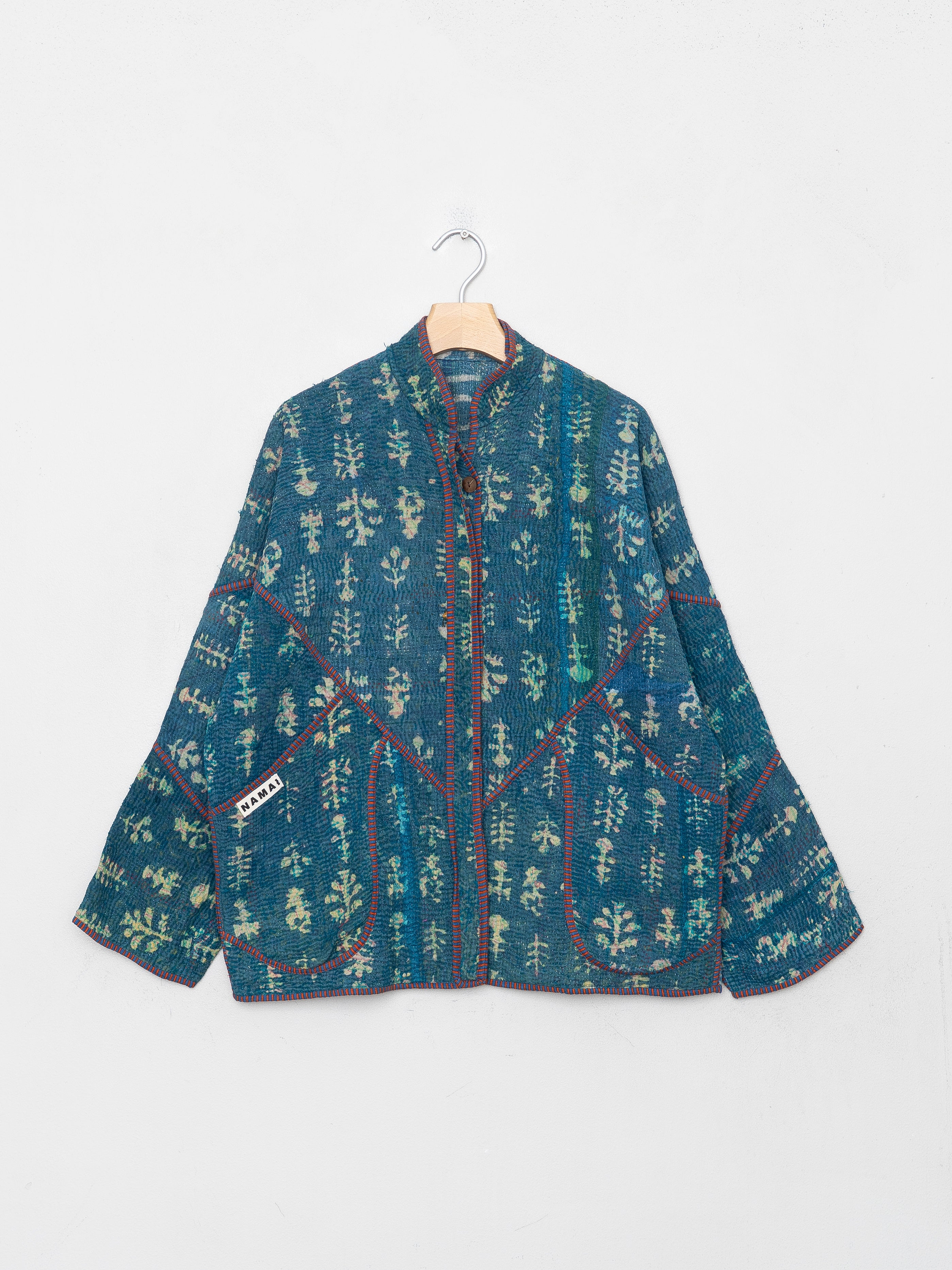 The Ladhiya Quilted Indigo Kantha Jacket