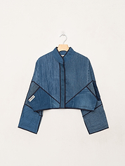 The Kaira Cropped Denim Jacket - Medium