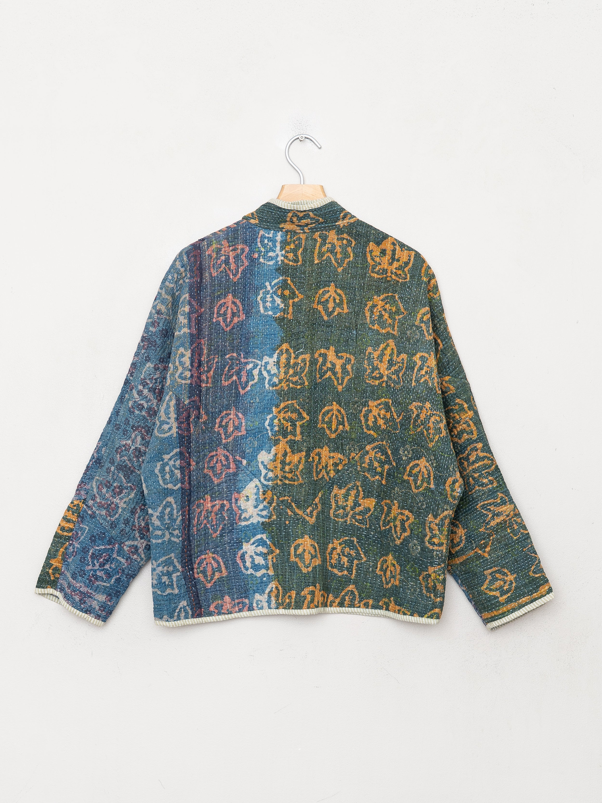 The Ladhiya Petite Quilted Indigo Kantha Jacket