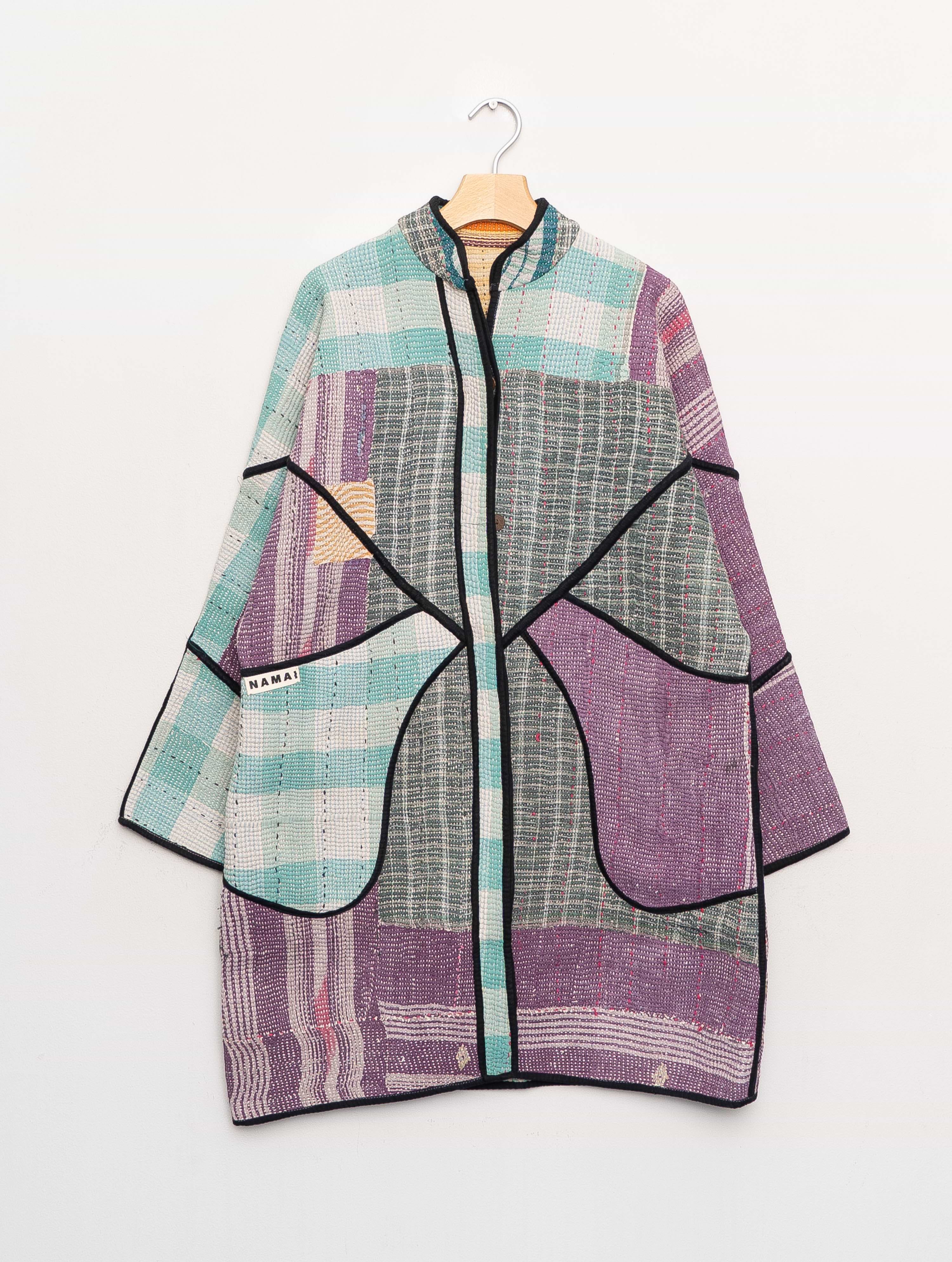 The Sai Coat | Upcycled Vintage Kantha Quilt Patchwork Reversible