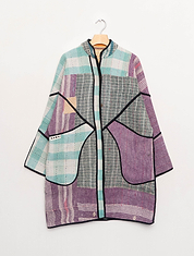 The Sai Quilted Patchwork Kantha Coat