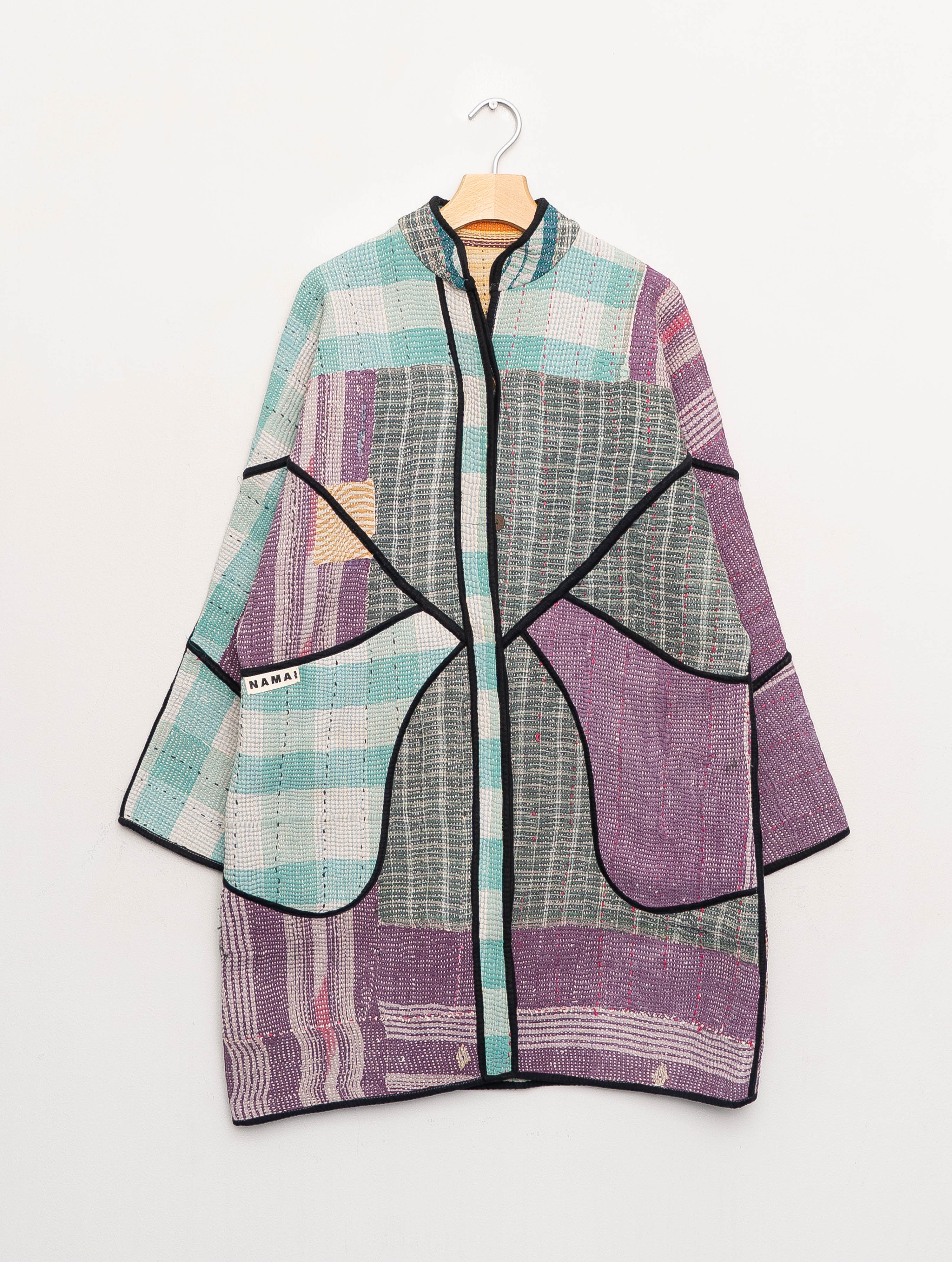 The Sai Quilted Patchwork Kantha Coat