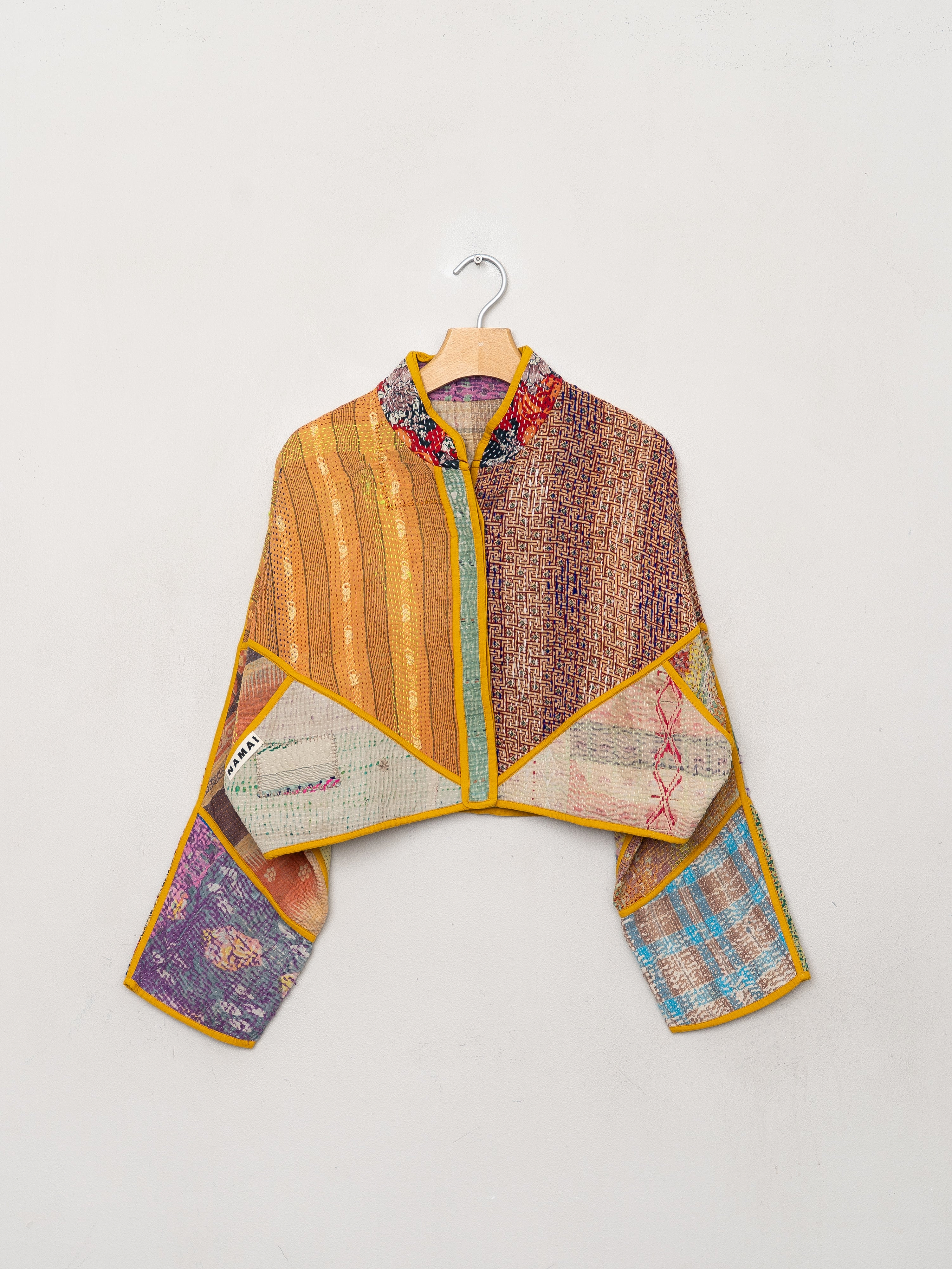 The Kaira Cropped Quilted Patchwork Kantha Jacket Wholesale