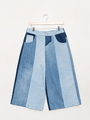 The Bindu Denim Bermuda Culotte Pant - Medium
