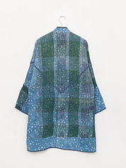 The Sai Quilted Indigo Kantha Coat