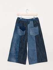 The Bindu Denim Bermuda Culotte Pant - Small