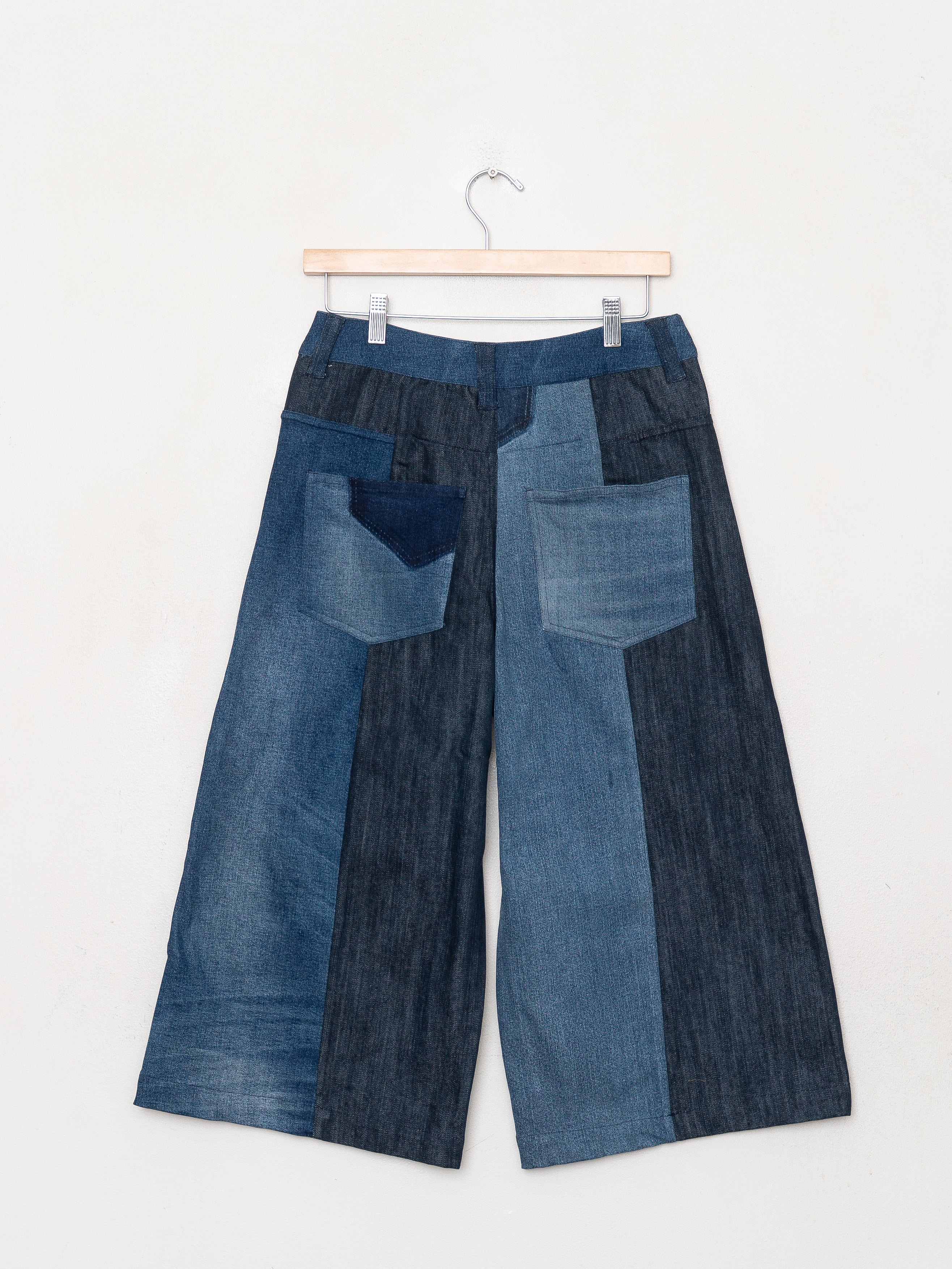 The Bindu Denim Bermuda Culotte Pant - Small