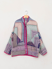 The Ladhiya Quilted Patchwork Kantha Jacket