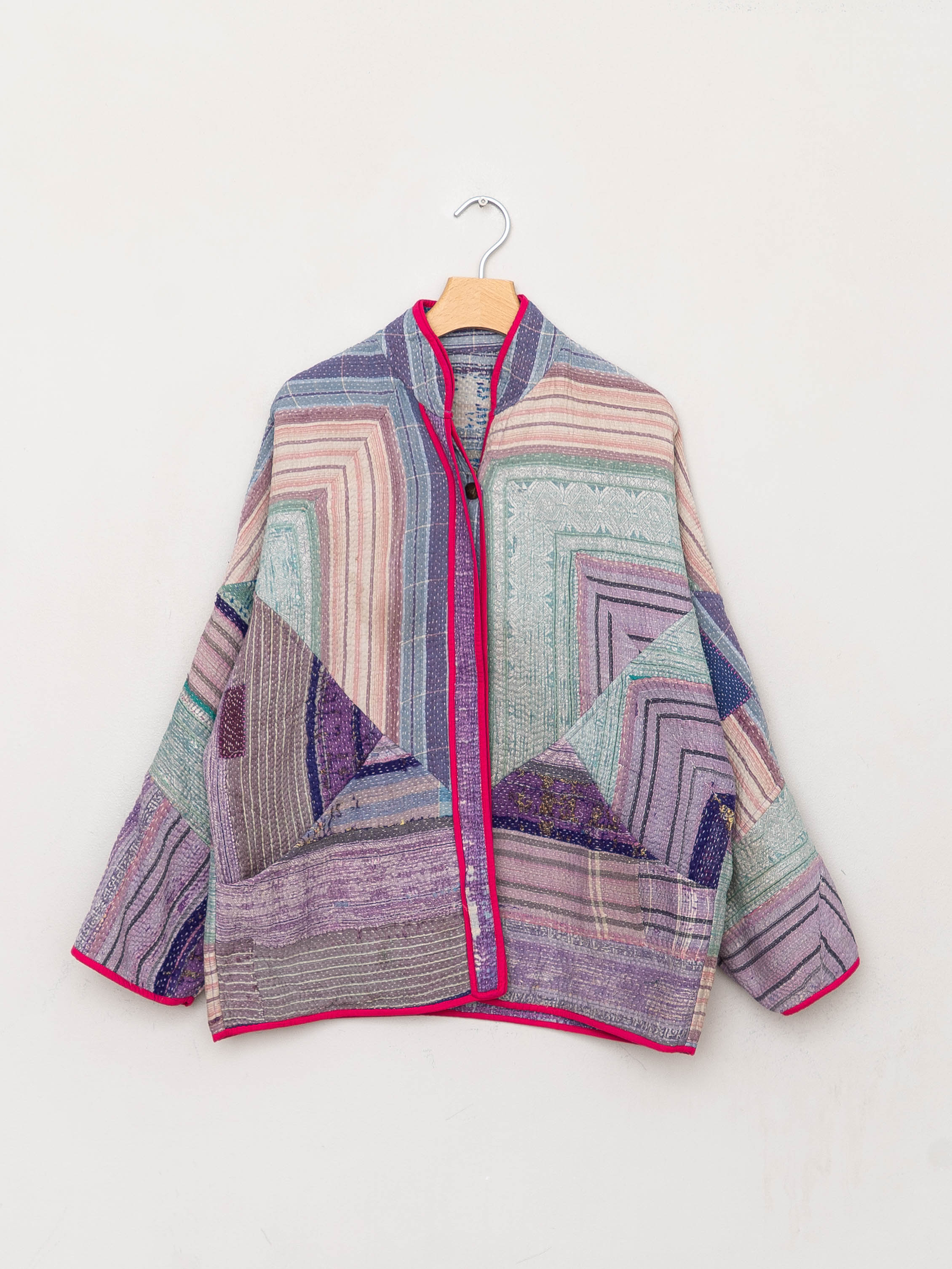 The Ladhiya Quilted Patchwork Kantha Jacket