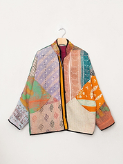 The Ladhiya Quilted Patchwork Kantha Jacket