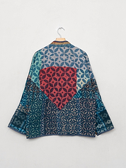 The Ladhiya Quilted Indigo Kantha Jacket