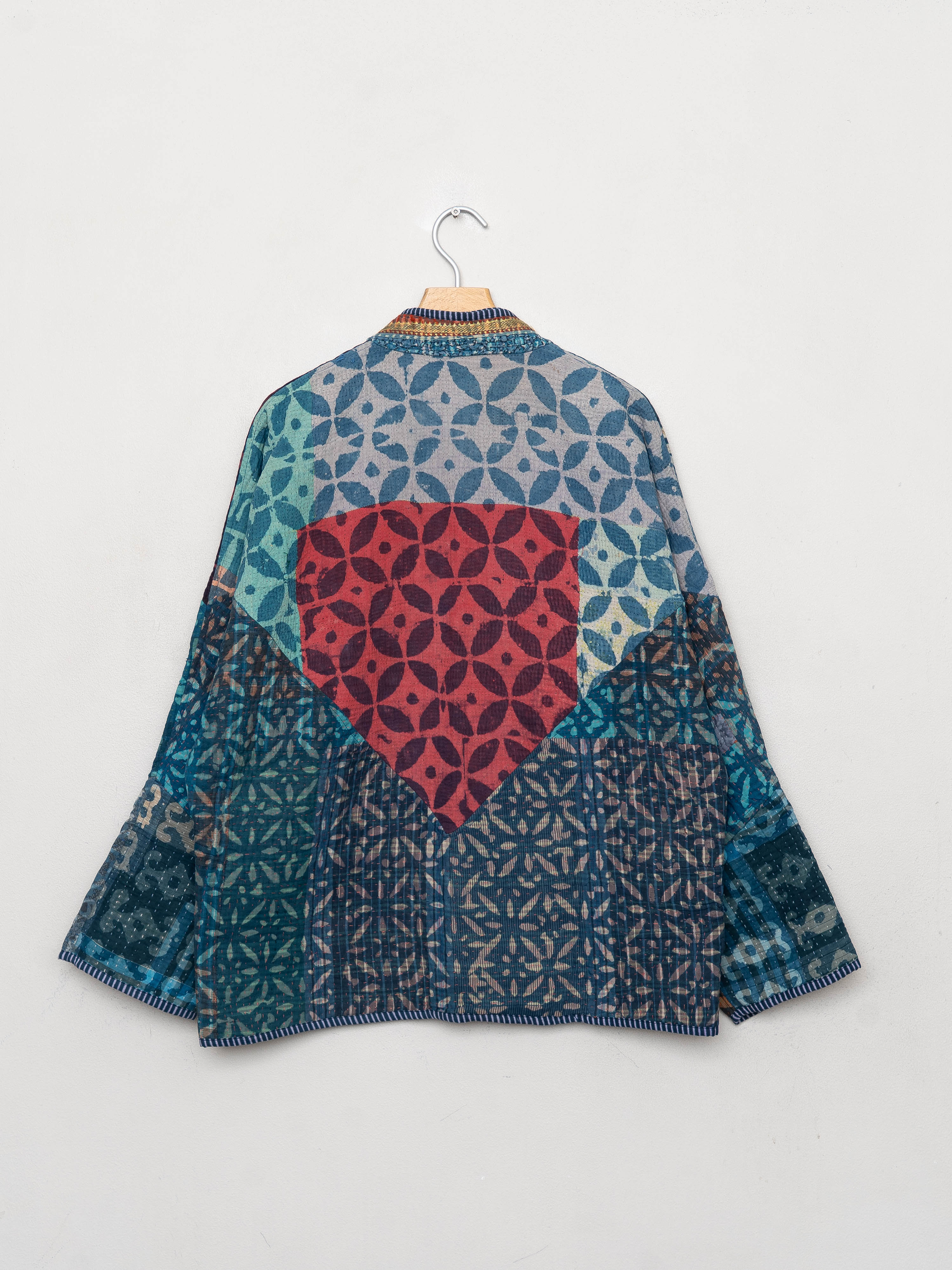 The Ladhiya Quilted Indigo Kantha Jacket