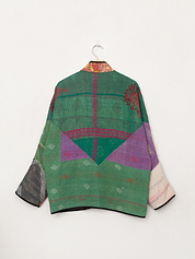 The Ladhiya Quilted Patchwork Kantha Jacket