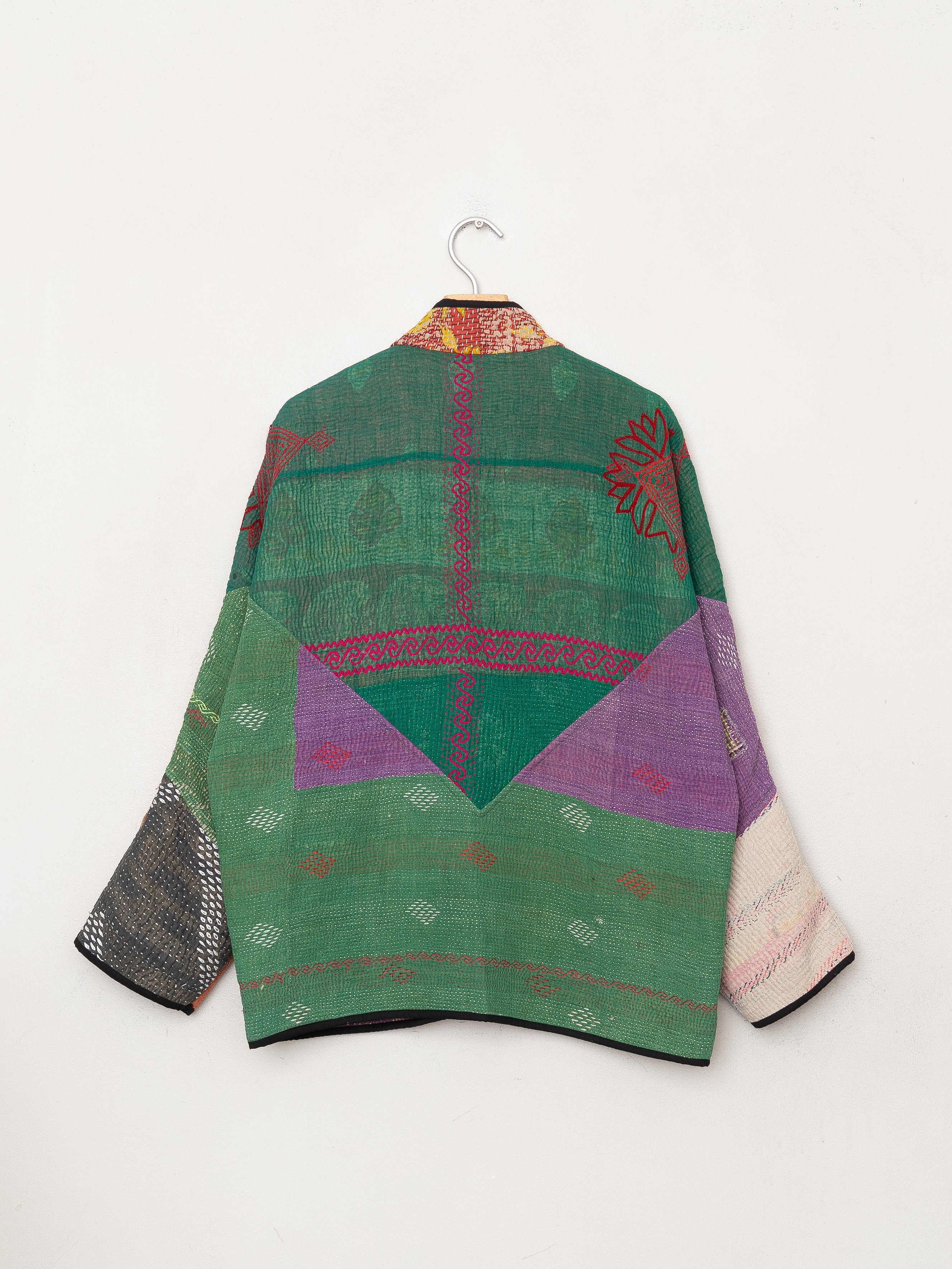 The Ladhiya Quilted Patchwork Kantha Jacket