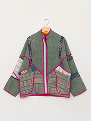 The Ladhiya Quilted Patchwork Kantha Jacket