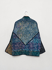 The Ladhiya Quilted Indigo Kantha Jacket