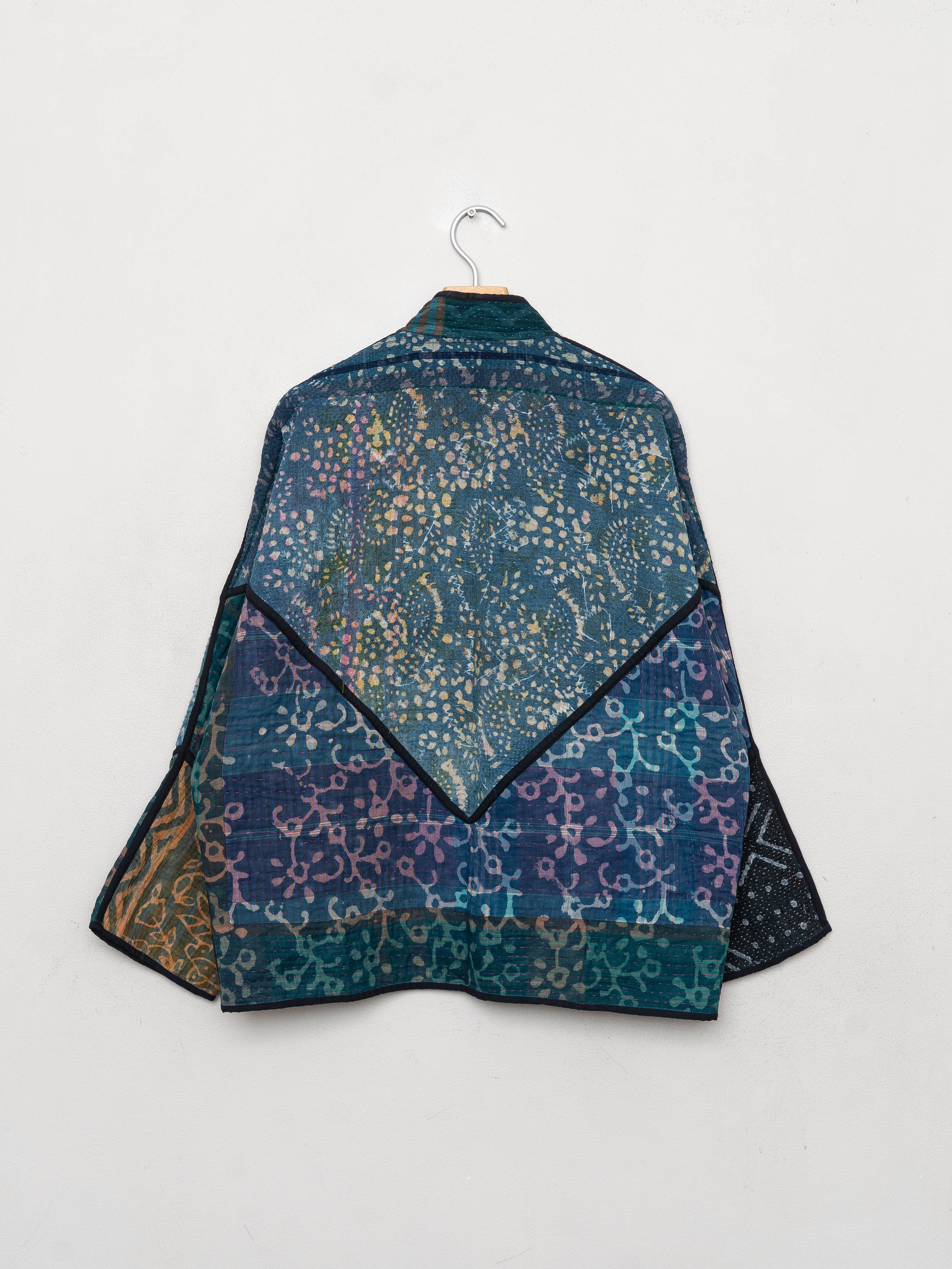 The Ladhiya Quilted Indigo Kantha Jacket