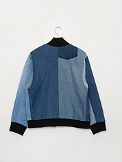 The Veda Denim Bomber Jacket - Medium