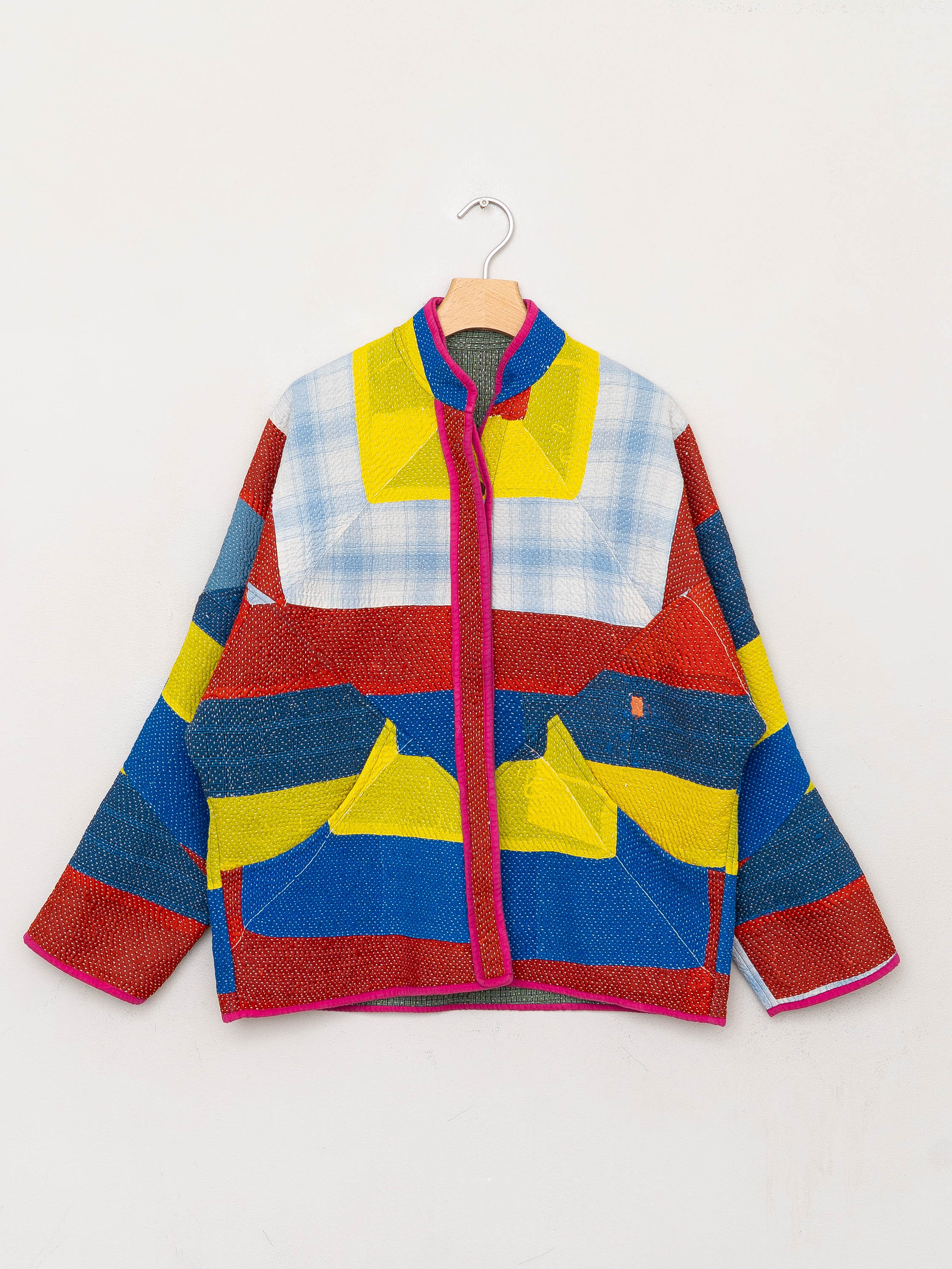 The Ladhiya Quilted Patchwork Kantha Jacket