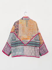 The Ladhiya Quilted Patchwork Kantha Jacket