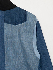 The Veda Denim Bomber Jacket - Medium