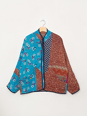 The Ladhiya Quilted Patchwork Kantha Jacket