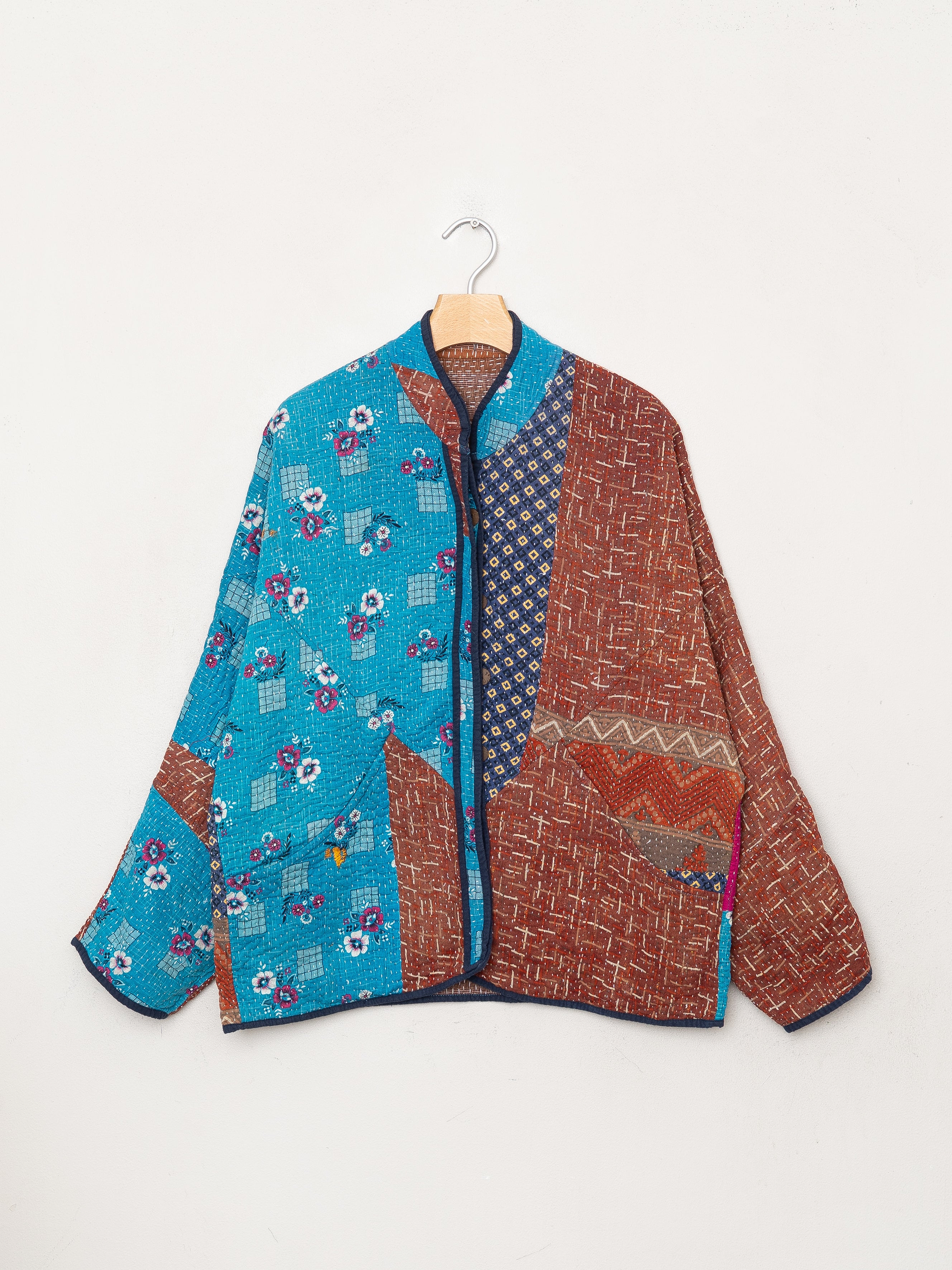 The Ladhiya Quilted Patchwork Kantha Jacket
