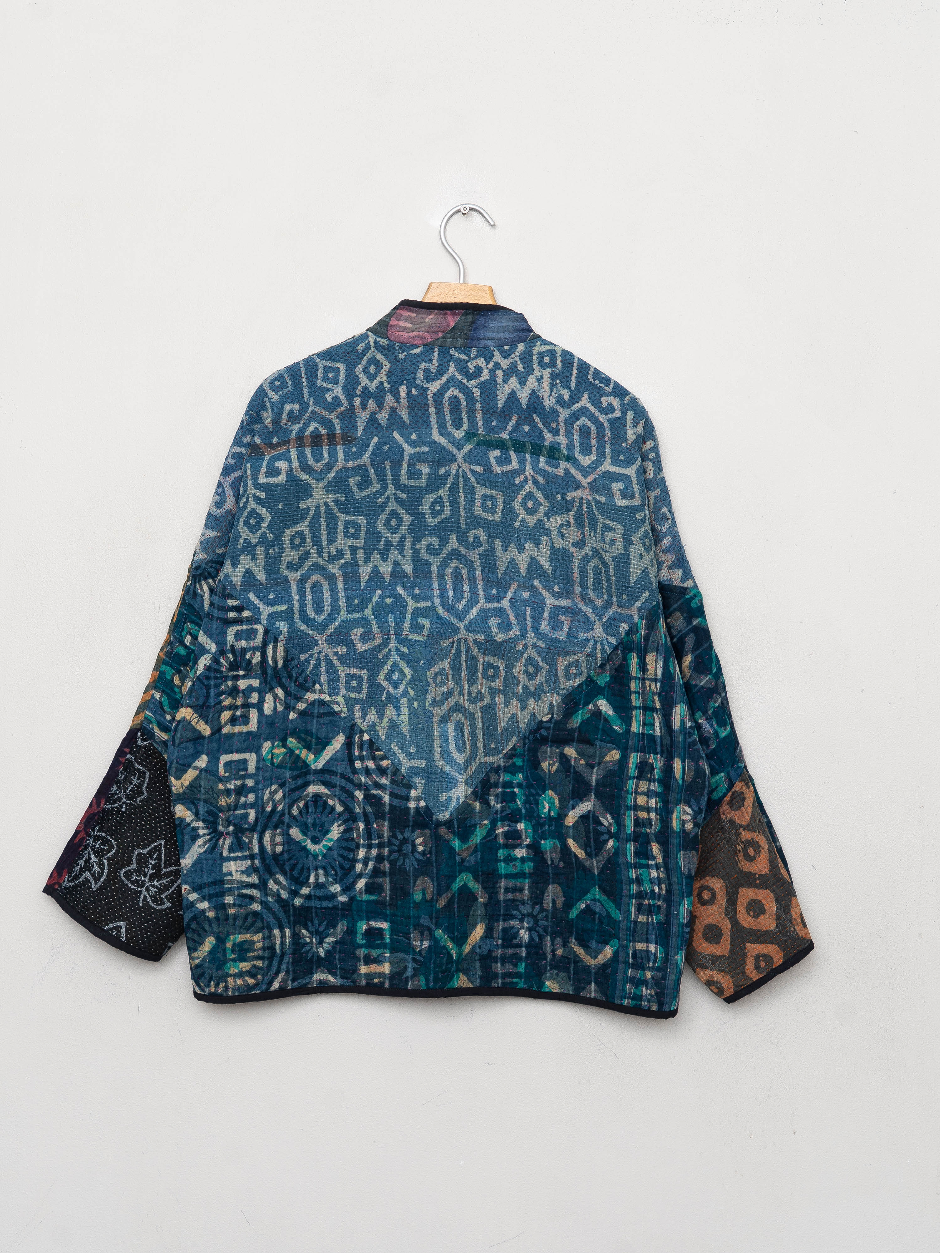 The Ladhiya Quilted Indigo Kantha Jacket