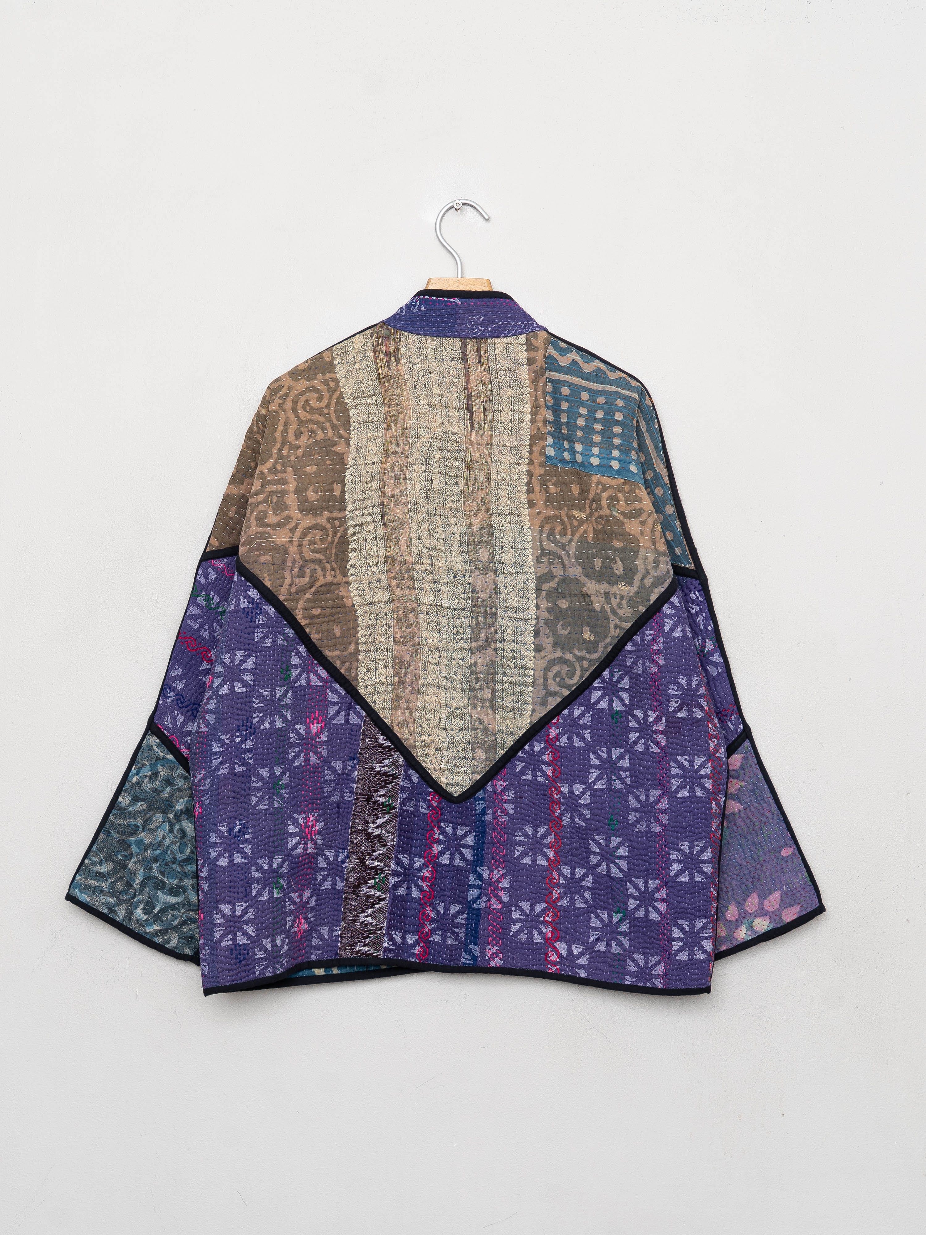 The Ladhiya Quilted Indigo Kantha Jacket