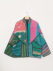 The Ladhiya Quilted Patchwork Kantha Jacket