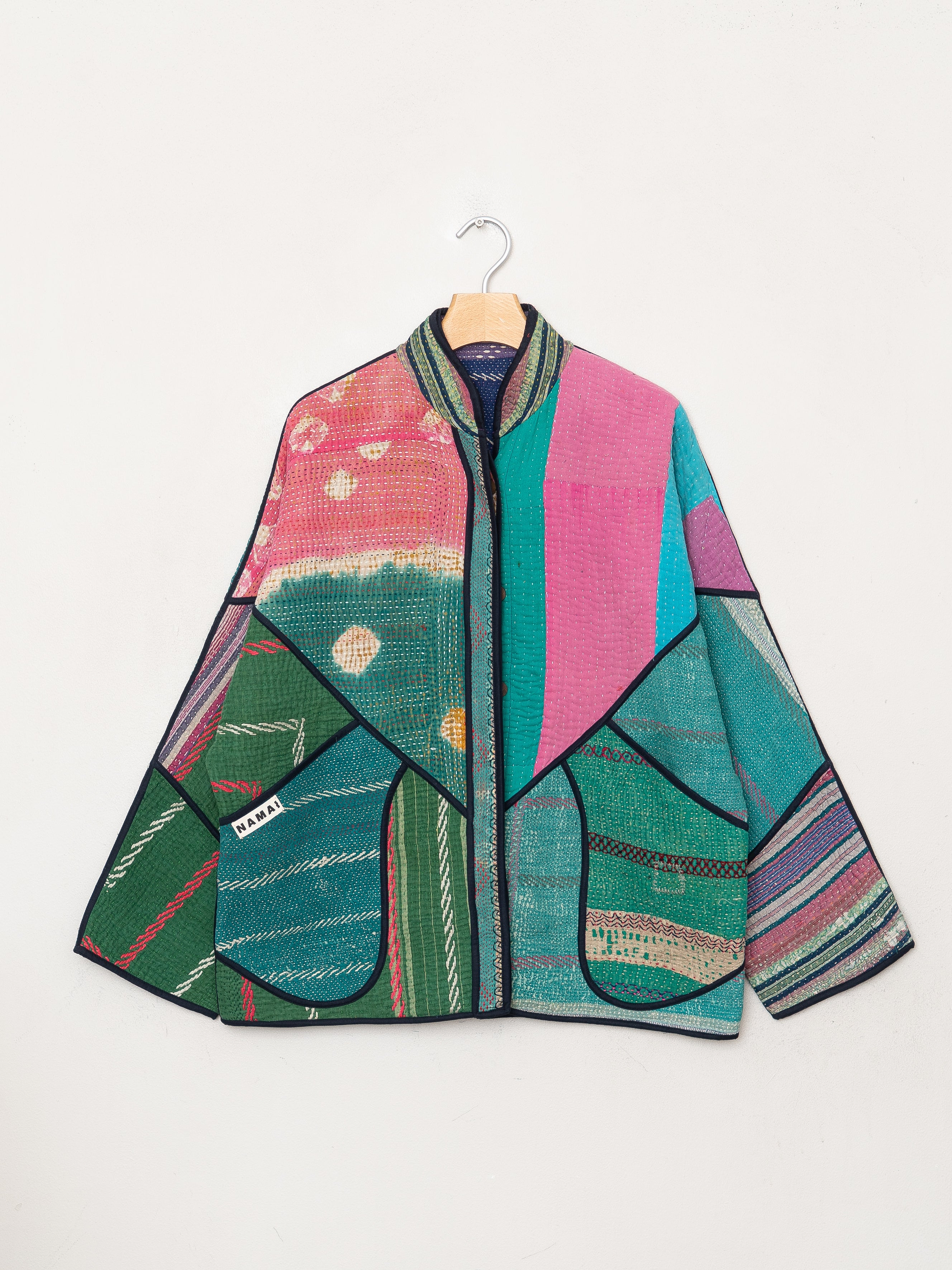 The Ladhiya Quilted Patchwork Kantha Jacket