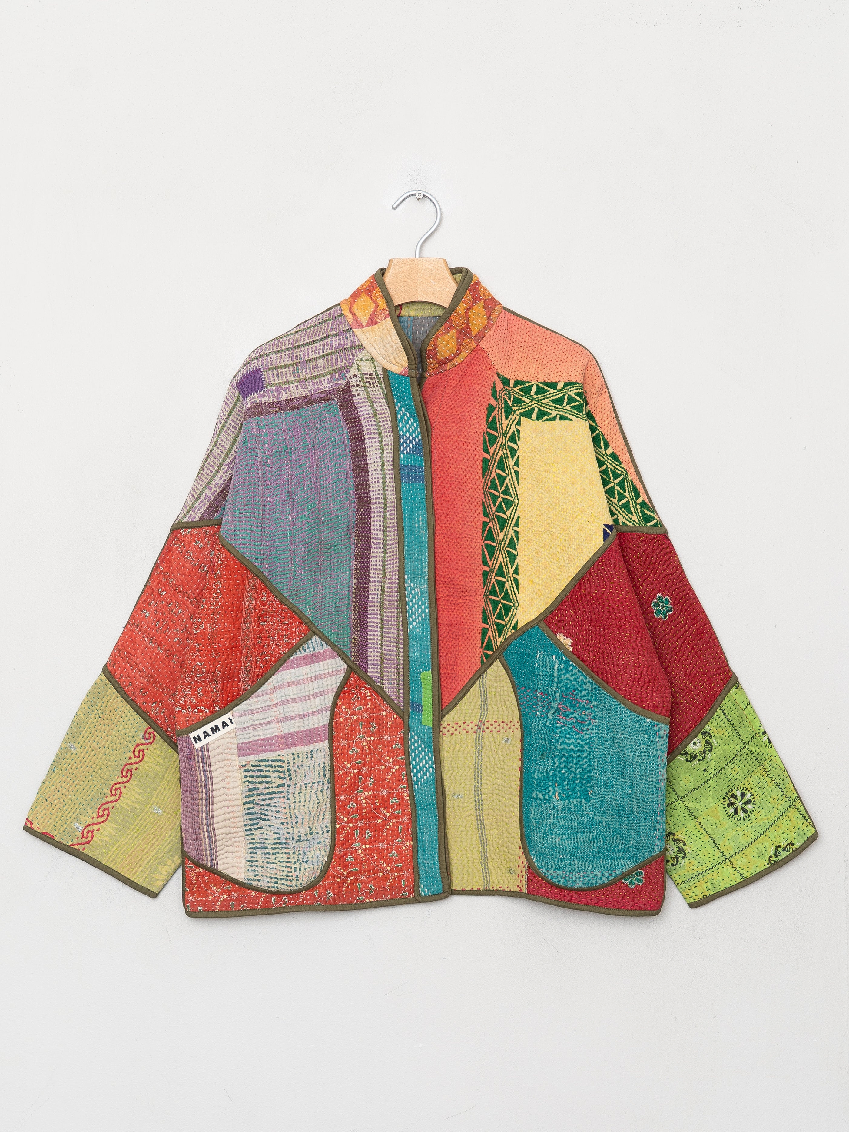 The Ladhiya Quilted Patchwork Kantha Jacket