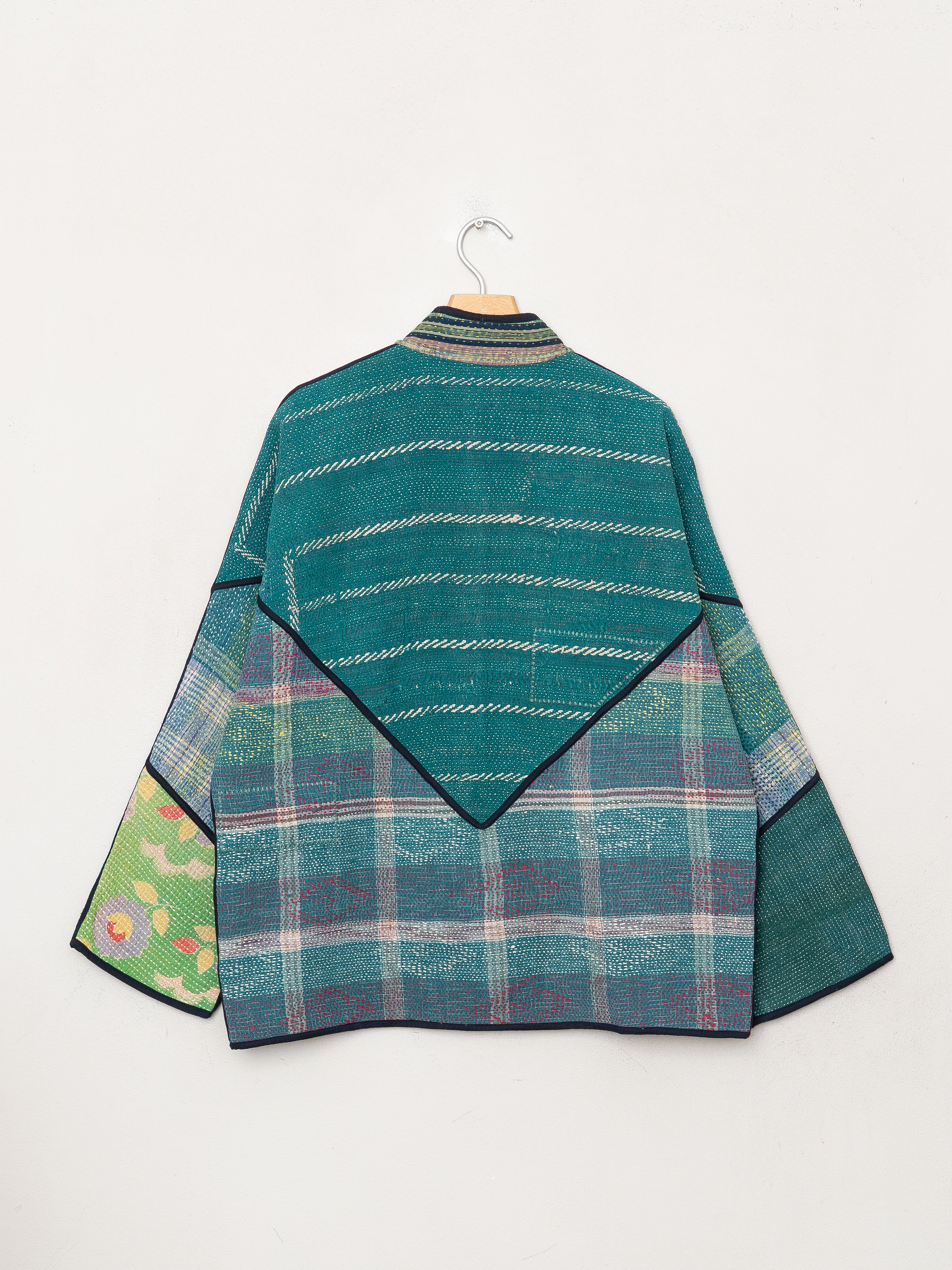 The Ladhiya Quilted Patchwork Kantha Jacket