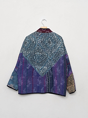 The Ladhiya Quilted Indigo Kantha Jacket