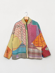 The Ladhiya Quilted Patchwork Kantha Jacket