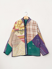 The Ladhiya Quilted Patchwork Kantha Jacket