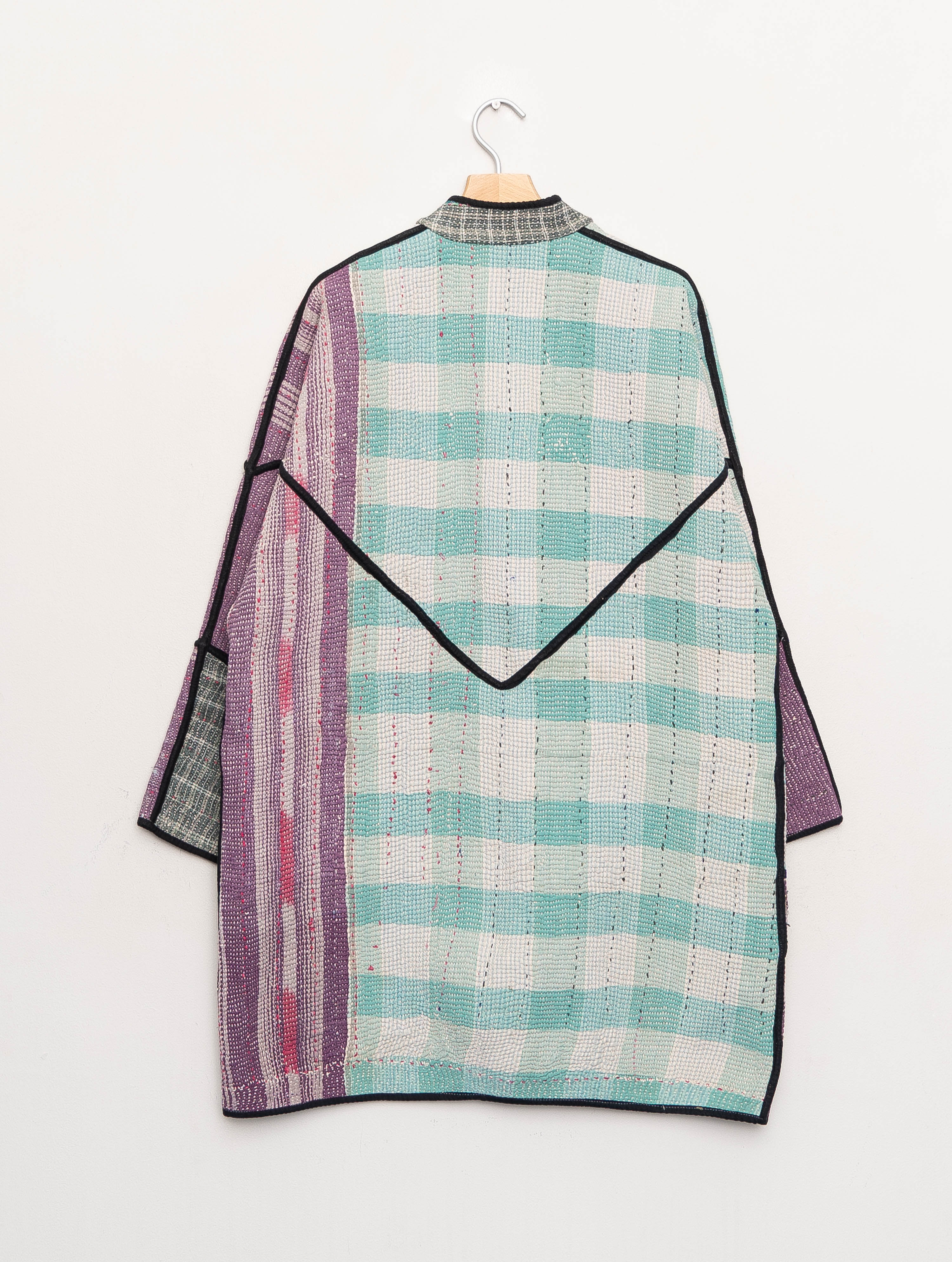 The Sai Quilted Patchwork Kantha Coat
