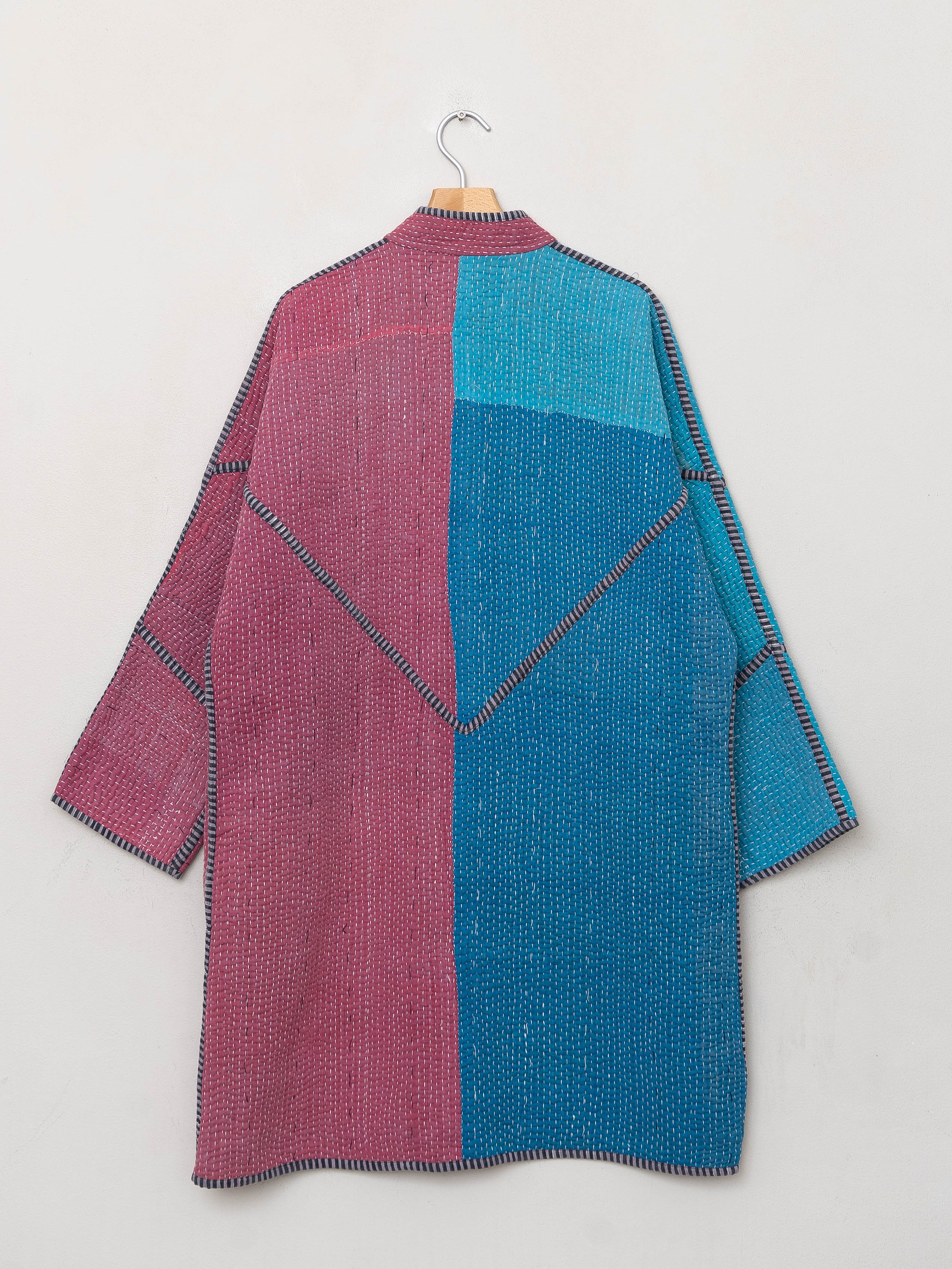 The Sai Quilted Patchwork Kantha Coat