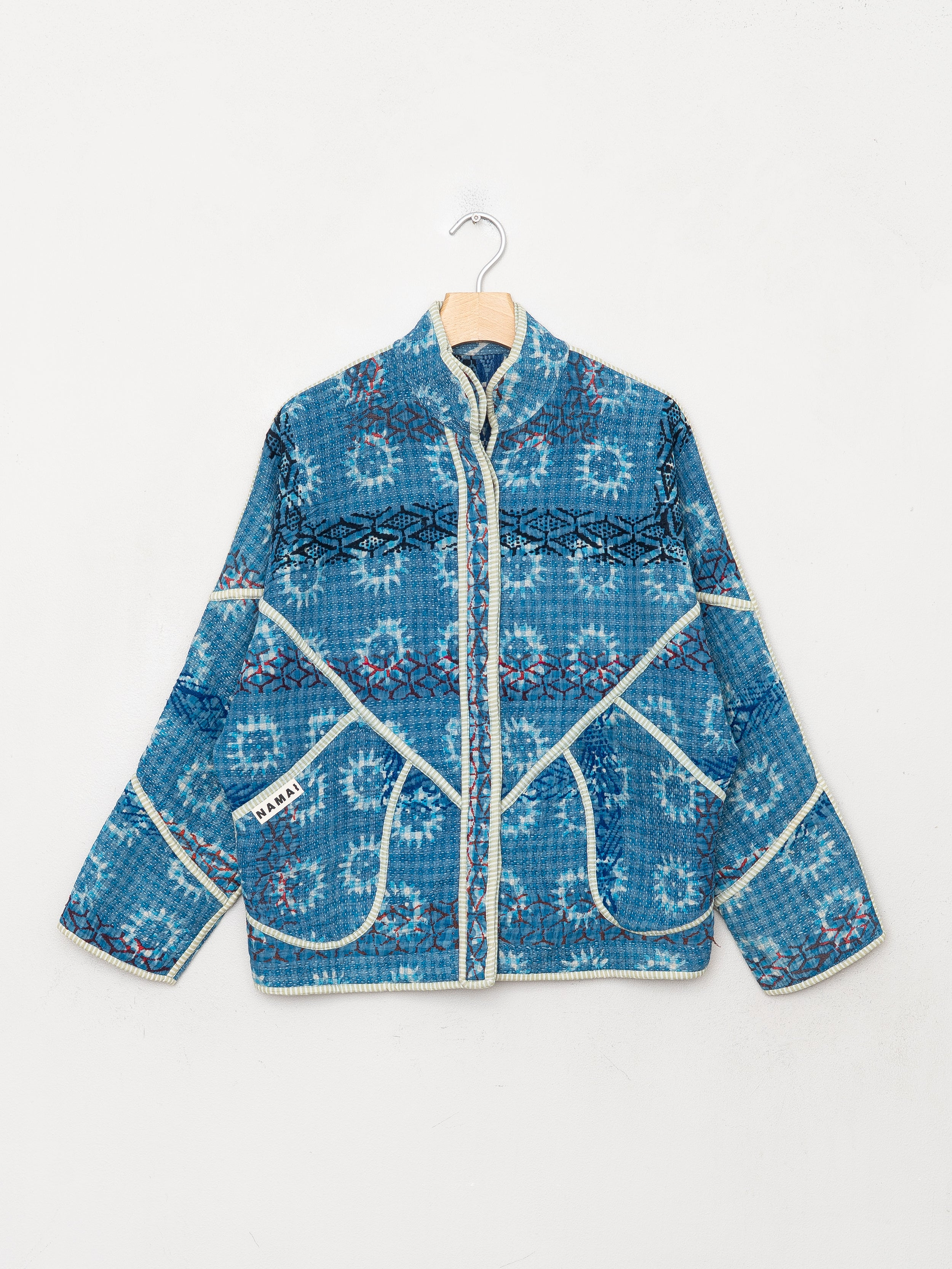 The Ladhiya Petite Quilted Indigo Kantha Jacket