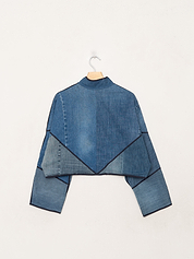 The Kaira Cropped Denim Jacket - Medium