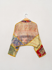 The Kaira Cropped Quilted Patchwork Kantha Jacket Wholesale