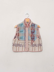 The Kaira Quilted Patchwork Kantha Vest